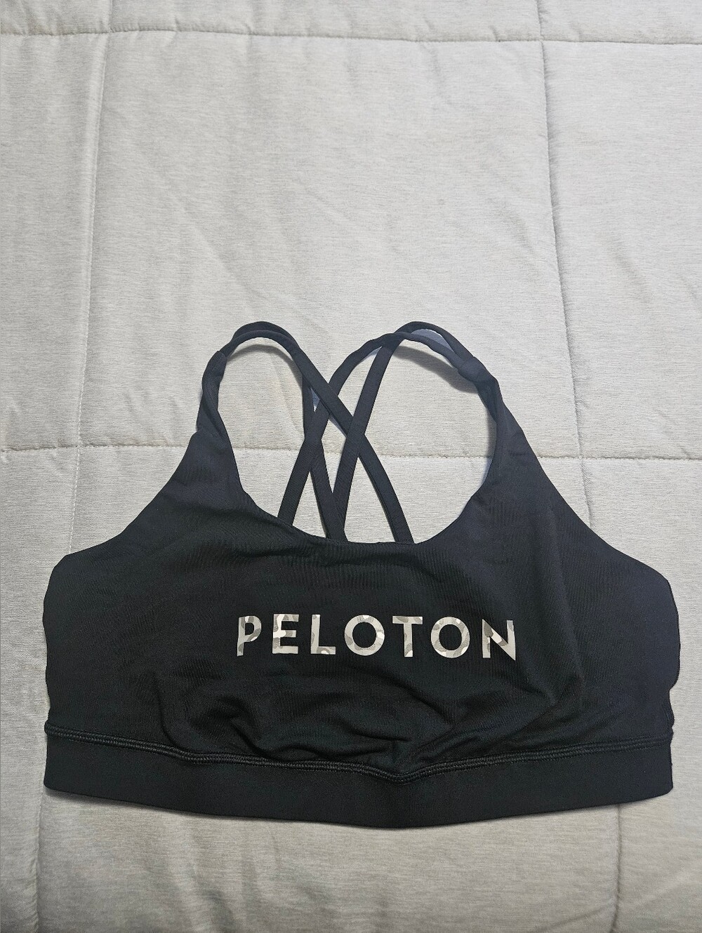Womens Black Lululemon x Peloton Energy sports bra Size 12